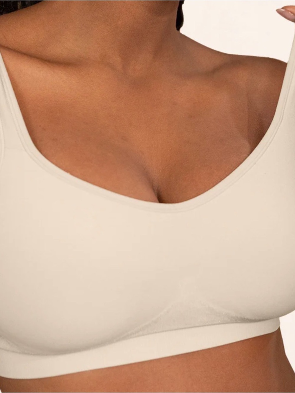 Seamless Wireless Bra — Cream